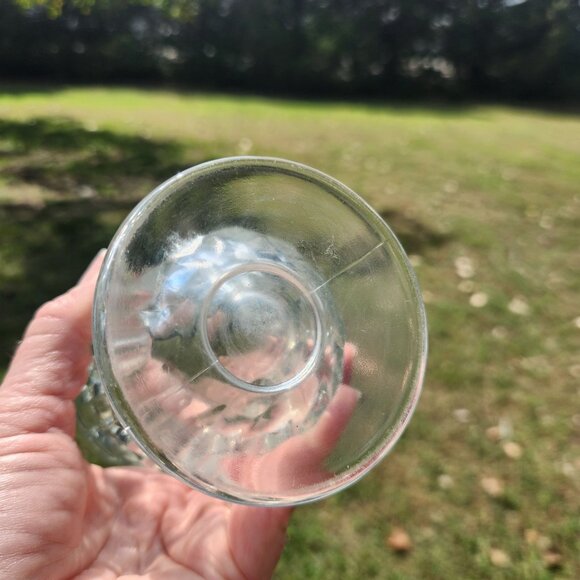 Vintage American Whitehall By Colony Cubist 6” Footed Tea Glass Flare Rim Clear - Picture 3 of 8